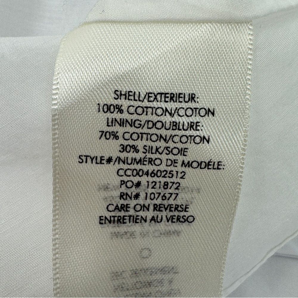 Alice + Olivia Paolo Smocked Off Shoulder‎ Tunic Dress White XS Mini Cotton - Picture 12 of 14